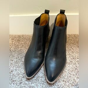 Madewell Black Leather Ankle Boots